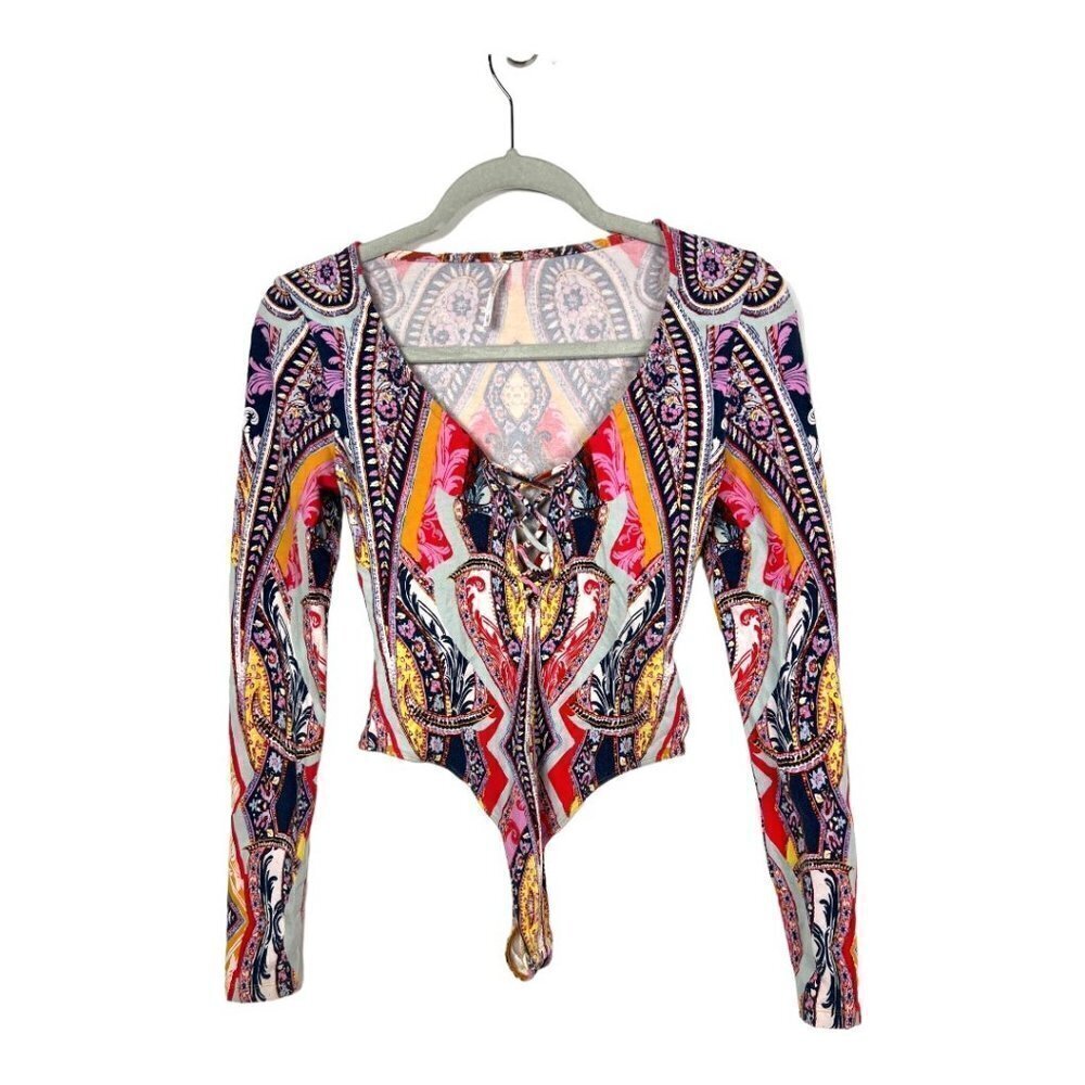 Free people boho‎ colorful bodysuit